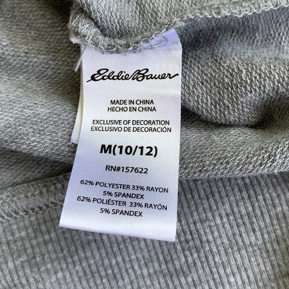 Eddie Bauer Gray Hooded Sweatshirt Girls 10/12 EUC - Picture 9 of 10